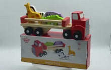 Load and play video in Gallery viewer, Transport Farm wooden truck with pretend animals.
