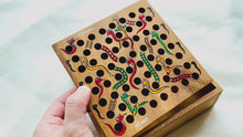Load and play video in Gallery viewer, Snakes and Ladders - wooden board game, family game for kids, table game

