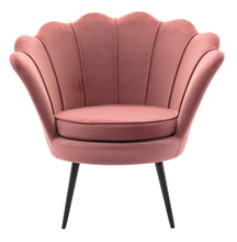 Load image into Gallery viewer, Velvet Shell Fabric Pink Armchair Lounge Chair Accent Armchairs Single Sofa
