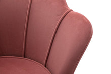 Load image into Gallery viewer, Velvet Shell Fabric Pink Armchair Lounge Chair Accent Armchairs Single Sofa
