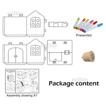 Load image into Gallery viewer, Cardboard Indoor Playhouse - build and decorate kit all in one
