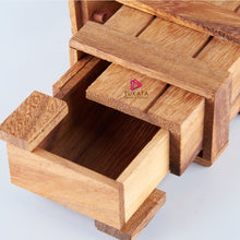 Load image into Gallery viewer, Double Secret Lock Box Wood Brain Teaser Puzzle -Put a Gift Inside and try open it again
