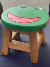 Load image into Gallery viewer, Children&#39;s Wooden Stool FROG Themed Chair Toddlers Step sitting Stool
