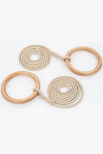 Load image into Gallery viewer, 24 cm Wooden Gymnastic Rings Olympic Gym Rings Strength Training and fun for children

