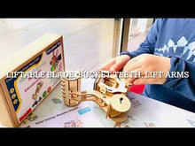 Load and play video in Gallery viewer, Model digger Bulldozer construction truck plywood model-includes Motor or Solar power
