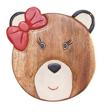 Load image into Gallery viewer, Children&#39;s Wooden Stool BEAR Lady Chair Toddlers Step sitting Stool.
