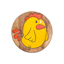 Load image into Gallery viewer, Children&#39;s Wooden Stool Chicken Themed Chair Toddlers Step sitting Stool.
