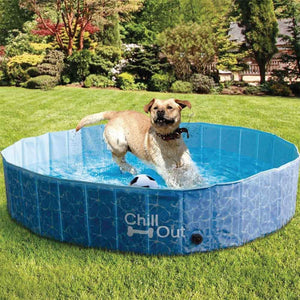 L Dog Swimming Pool Pet Chill Out Plastic Puppy Bath Splash Fun All For Paws-4