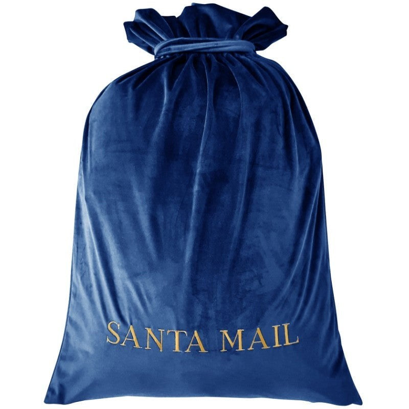 Christmas Santa Large Luxury Velvet Gift Sacks 60 cm x 90 cm-Dark Blue