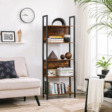 Load image into Gallery viewer, VASAGLE 5 Tier Bookshelf Rustic Brown and Black
