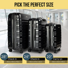 Load image into Gallery viewer, Olympus Noctis Suitcase 24in Hard Shell ABS+PC - Stygian Black
