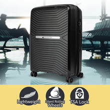 Load image into Gallery viewer, Olympus 3PC Astra Luggage Set Hard Shell Suitcase - Obsidian Black
