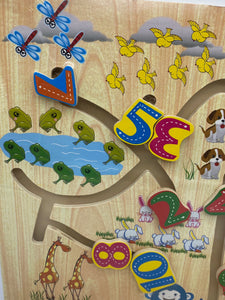 Wooden Puzzle activity Movable puzzle-with alphabet and tasks