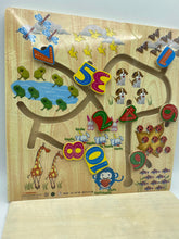 Load image into Gallery viewer, Wooden Puzzle activity Movable puzzle-with alphabet and tasks
