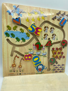 Wooden Puzzle activity Movable puzzle-with alphabet and tasks