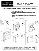 Load image into Gallery viewer, Nowra 4 Drawer Tallboy-6
