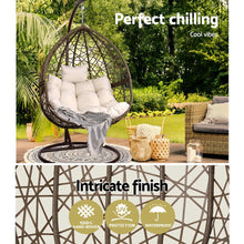 Load image into Gallery viewer, Outdoor Hanging Wicker Egg Chair - Brown-3
