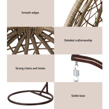 Load image into Gallery viewer, Outdoor Hanging Wicker Egg Chair - Brown-6
