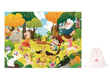 Load image into Gallery viewer, Wooden toddlers kids Pets in the Park puzzle-72 pieces
