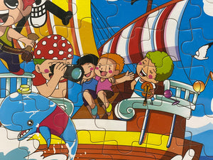 Wooden toddlers kids puzzle -pirates and ships