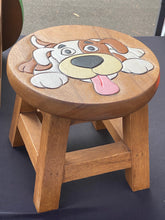 Load image into Gallery viewer, Kids furniture Wooden Stool Puppy Dog Chair Toddlers Step Sitting
