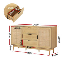 Load image into Gallery viewer, Rattan Large Buffet Sideboard Cabinet-1
