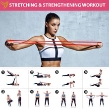 Load image into Gallery viewer, Resistance Exercise Bands Fitness Bundle  21 Pieces Complete Home Workout Tube Booty Bands Heavy Duty Band Gliding Core Sliders
