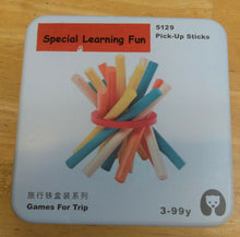 Load image into Gallery viewer, Set 12 -TWELVE different Puzzle Educational Games for Travel in closable Tin Can.
