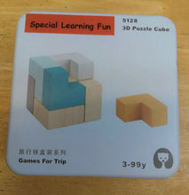 Load image into Gallery viewer, Set 12 -TWELVE different Puzzle Educational Games for Travel in closable Tin Can.
