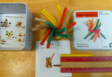 Load image into Gallery viewer, Set 12 -TWELVE different Puzzle Educational Games for Travel in closable Tin Can.
