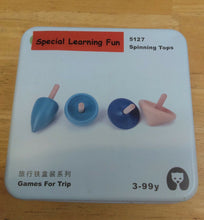Load image into Gallery viewer, Set 12 -TWELVE different Puzzle Educational Games for Travel in closable Tin Can.
