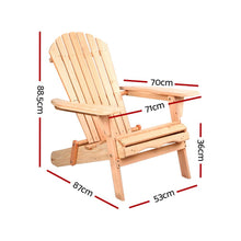 Load image into Gallery viewer, Set of 2 Patio Furniture Outdoor Wooden Chairs - Beach-1

