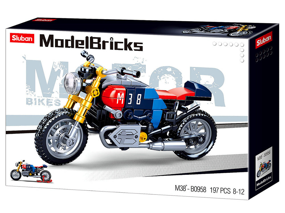 Model 3D Plastic Motorcycle Cruiser self Assembly Model Building Kits by Sluban Europe
