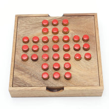 Load image into Gallery viewer, Solitaire Game with Wooden Pins - Wooden Family Board Games
