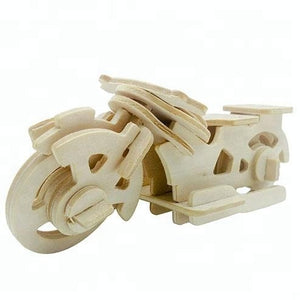 Kids model kit Motor Bike kit model craft DIY-with sidecar and paint set included
