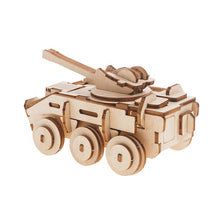 Load image into Gallery viewer, Tank model built it yourself Ply Wood craft kit- set of 2 (TWO) plus paints set
