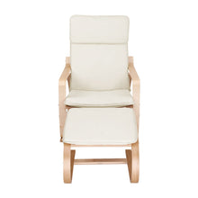 Load image into Gallery viewer, Wooden Armchair with Foot Stool - Beige-2
