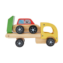 Load image into Gallery viewer, Kids Wooden Car Carrier Truck Toy (Wood) movable tray and car-Age: 18 M+
