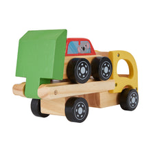 Load image into Gallery viewer, Kids Wooden Car Carrier Truck Toy (Wood) movable tray and car-Age: 18 M+
