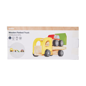 Kids Wooden Car Carrier Truck Toy (Wood) movable tray and car-Age: 18 M+